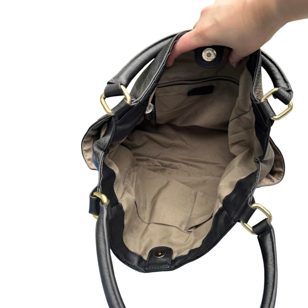 J. Crew Genuine Leather Shoulder Bag Hobo Gold Hardware Slouchy Quiet Luxury - Picture 4 of 8